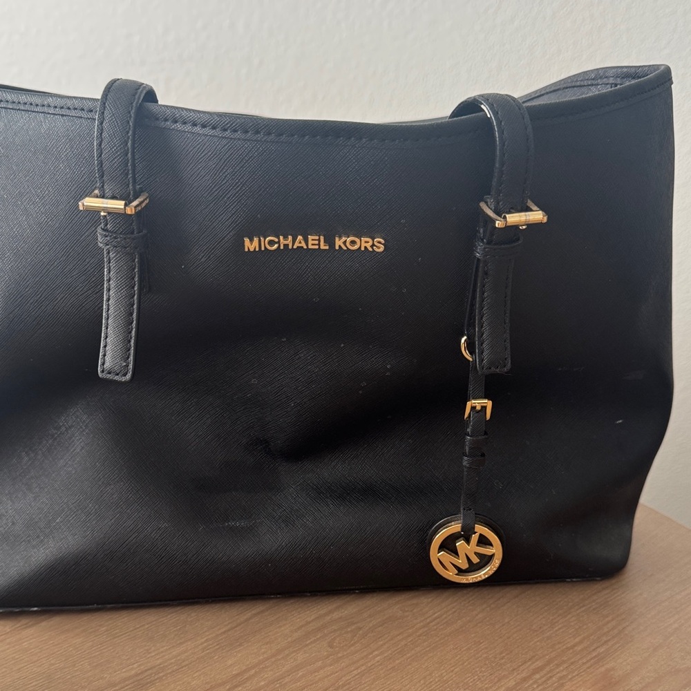 Michael Kors Black and Gold Tote